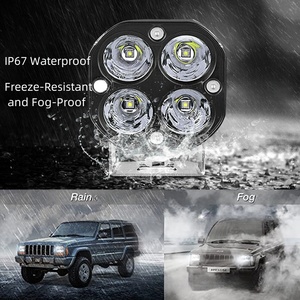 Projecteur LED pour moto, éclairage de voiture 3 pouces 40W, modification bicolore, ultra-lumineux, étanche, systèmes d'éclairage automobile - Product Image 4