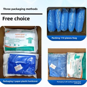 OEM Maßgefertigter Einweg-Isolationskittel Wasserdicht mit <span class=keywords><strong>Daumen</strong></span>öse Plastik-Isolationsschürze Großhandel - Product Image 5