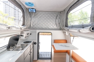Off Road Camper <b>Folding</b> Pop-up Truck Bed Camper with 3000W Inverter Solar Panel System for Coastal Beach Camping - Product Image 3
