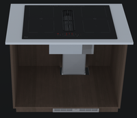 Table de cuisson à induction encastrable avec hotte 76 cm 7400 W, aspiration ultra-élevée et séparation des fumées d'huile
