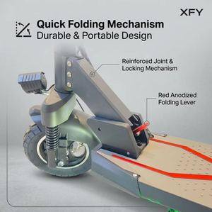 Trottinette électrique XFY Smart NFC Lock en alliage d'aluminium, étanche, 48V 21AH, longue portée, 10 pouces, pliable, portable pour adultes - Product Image 4