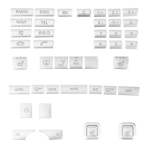 Autocollant en vinyle pour console centrale Mercedes-Benz C200 E260L GLK300, touches numériques CD, boutons de climatisation, PVC personnalisé - Product Image 1