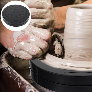 Secolorart Art 18cm plateau tournant en plastique sculpture <span class=keywords><strong>roue</strong></span> plateau tournant pour bricolage Sculpture argile céramique poterie fournitures - Product Image 5