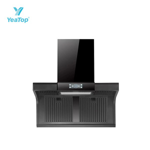Práctica <span class=keywords><strong>Campana</strong></span> <span class=keywords><strong>Extractora</strong></span> de <span class=keywords><strong>90</strong></span> cm, de Vidrio Negro para Montaje en Pared, Súper Gran Succión, Precio Económico, Alto Valor, Proveedor OEM - Product Image 5