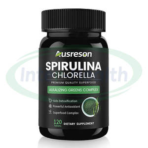 Ausreson Groothandelsprijs Biologische Groene Spirulina 120 Capsules Afslankproduct 500Mg Spirulina Capsules - Product Image 2