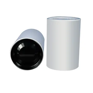 Cartón blanco personalizado con latas con tapa de metal, tubo de papel de China, tubo de papel Kraft redondo de cartón