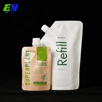 250ml 500ml 16oz 1L 2L papier kraft écologique personnalisé sacs à bec fort emballage de parfum liquide