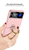 Funda Ultrafina de PC para Z Flip 3 con Protector de Pantalla, Anillo de Soporte y Carga Inalámbrica, Compatible con Z Flip 4/5/6/7