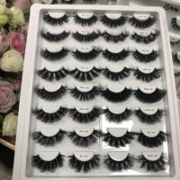 Marque privée 16-25 MM bandes de cils avec pointes qui ressemblent à des extensions 5D vrais cils de vison en gros moelleux Faux Cils