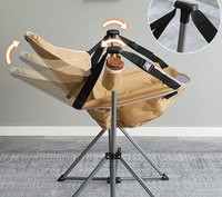 Fauteuil à bascule pliant léger et portable en acier au carbone pour jardin et parc, mobilier d'extérieur moderne et respirant