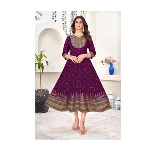 Nuevo vestido de rayón de diseñador exclusivo con bordado para fiesta de mujer y ocasión de boda a un precio asequible - Product Image 1