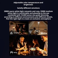 Camping en plein air lumière LED étanche rechargeable tente lumière avec température multicolore pour la vie quotidienne et aventures en plein air
