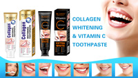 Dentifrice au collagène chimique blanchissant saveur menthe pour dents sensibles, soin de l'émail, protection contre les caries, haleine fraîche, usage domestique adulte