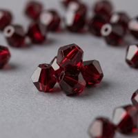 Strass à coudre en époxy diamanté facetté grenat de qualité supérieure 4 mm, perles à 2 pointes pour broderie machine YAXI P241, durables pour vêtements