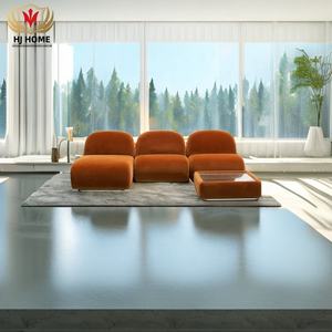 HJ HOME Salon Sièges Tacchini <span class=keywords><strong>Victoria</strong></span> Canapé modulable Canapé d'angle incurvé Canapé 3 places en tissu avec chaise longue - Product Image 6