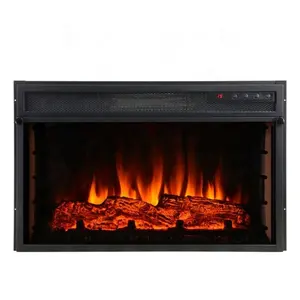 Realistic flame electric fireplace insert heater with remote control
