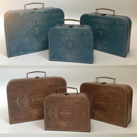 Valise Vintage de Haute Qualité, Ensemble de 3 Pièces, Boîte à Fleurs, Boîte Cadeau, Boîte d'Emballage, Vente Directe Usine