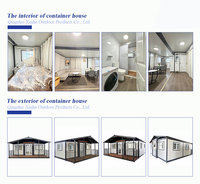 Maison conteneur modulaire préfabriquée extensible à deux ailes de 20 pieds avec deux chambres et toit