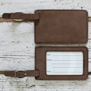 Étiquette de sac à dos OEM, étiquette imperméable, étiquette de bagages, logo gravé personnalisé, étiquette de bagages en similicuir personnalisée pour voyage - Product Image 6