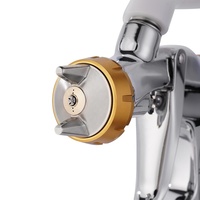 Pistolet de peinture automobile à alimentation par gravité avec buse plate de 1,3 mm, capacité du gobelet de 600 ml, débit de 270 ml/min, technologie anti-surpulvérisation, forgé