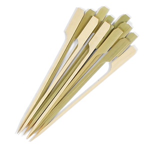 Longueur 12Cm Pagaie Forme <span class=keywords><strong>Pic</strong></span> En Bambou/<span class=keywords><strong>Brochette</strong></span> <span class=keywords><strong>de</strong></span> Teppo Avec Logo Personnalisé - Product Image 1