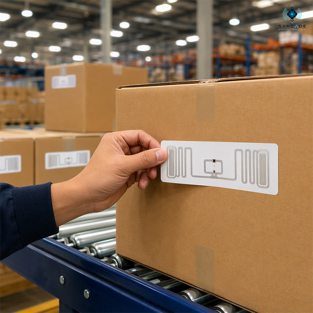 HF 13.56MHz RFID Logistics Label ISO15693 Adhesive Smart Tag Warehouse Inventory Tracking Supply Chain Parcel Box Management