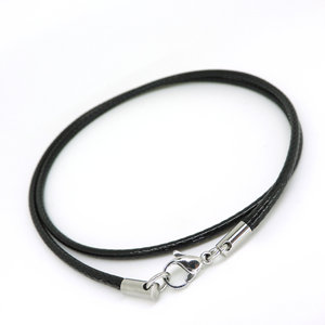 Catena in Corda Cerata Nera - Accessorio per Collane Fai-da-Te, Adatta per Ciondoli, Unisex per Uomini e Donne - Product Image 3