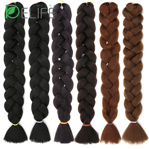 Perruque africaine en fibres chimiques, grande tresse, gros cheveux jumbo, tresse sale - Product Image 4