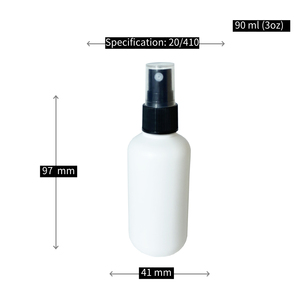 60ml 90ml 120ml 180ml 250ml 300ml 500ml White Boston Round HDPE Classic <b>Bottle</b> with <b>Pump</b> Sprayer for Shampoo Lotion - Product Image 3