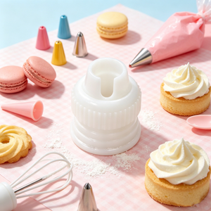 4Pcs White Plastic Piping Tip Coupler <b>set</b>, Universal Pastry Bag Converter, Cake <b>Baking</b> Decorating Tool - Product Image 2