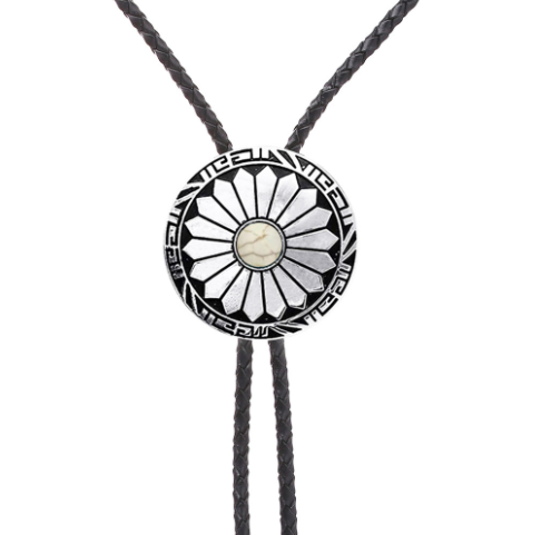 7round flower white turquoise