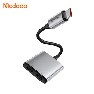 Mcdodo 557 2 in 1 Phone Tablet Cable Adapter 60W Power Charge + Headphone Wired Earphone Audio Charging Usb Type-C Adapter