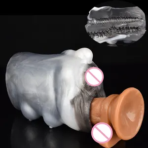 YOCY Masturbator cangkir masturbasi Pria mulut hewan silikon realistis untuk pria mengurangi sensitivitas dan memperpanjang waktu ereksi