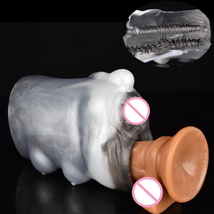 YOCY Masturbateur Masculin à bouche animale en silicone réaliste pour hommes réduit la sensibilité et prolonge le temps d'érection - Product Image 1