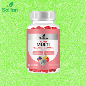 Compléments alimentaires Solilan OEM ODM à marque privé<span class=keywords><strong>e</strong></span> pour adultes : biotine, multivitamines C, D, <span class=keywords><strong>E</strong></span>, K1, B6, B12, acide pantothénique, bonbons gélifiés aux fruits, immunité - Product Image 1