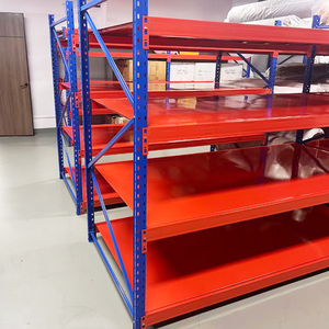 מדפי אחסון כבדים למחסן, דגם L2500*W1100*H2550mm, 1000kg-4000kg, עם מערכת דחיפה לאחור. - Product Image 1