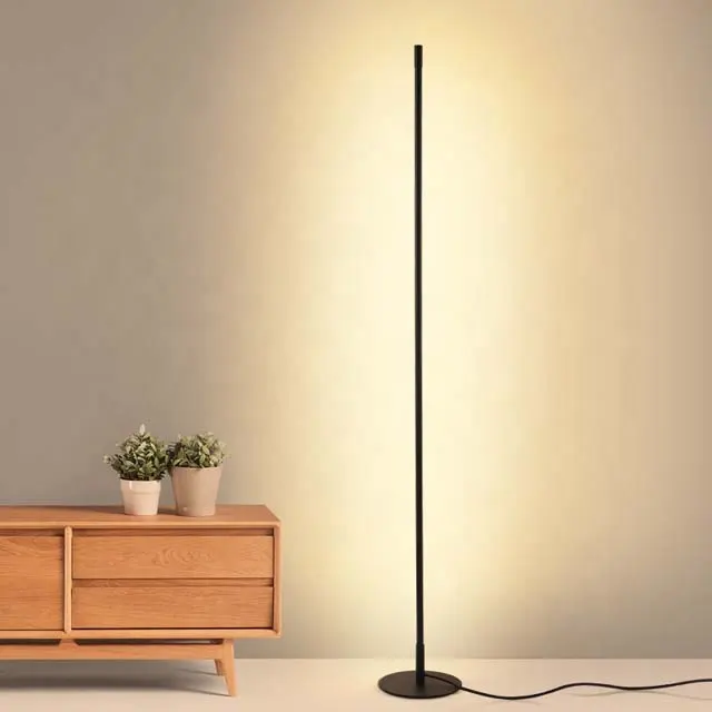 CHUSE-Lámpara de pie nórdica, luz led sencilla, cálida, minimalista