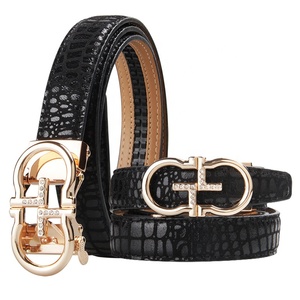 2022 Luxe Damesriemen van Echt Leder, Op Maat Gemaakt, Zonder Gaten, Designermodel - Product Image 1