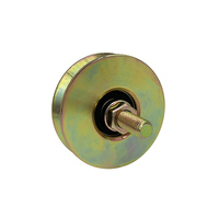 Roue à rainure en U, roulette rigide robuste avec support pour voie inversée, rouleau de support en forme de V pour porte roulante
