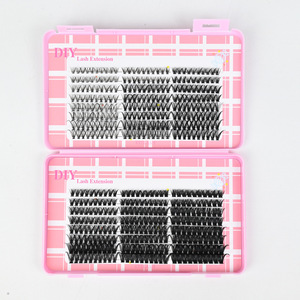 Fabrieks-exclusieve gecombineerde set gelijmde, gepluimde valse wimpers, make-up professionals mascara-boek voor clusterwimpers - Product Image 6