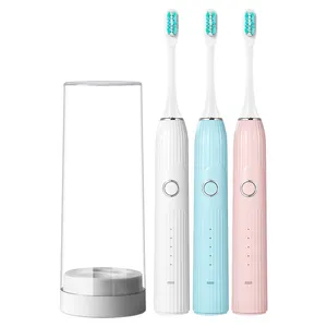 Kustom Logo rumah Dental sikat gigi elektrik, lima mode pengisian daya USB sonik sikat gigi pemutih daya