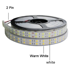 Alto brillo 5M 16.4ft 120LED Filas dobles 5050 Tira de luces LED Flexible Impermeable RGB CCT Cinta Lámparas para DIY Hogar Dormitorio - Product Image 1