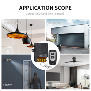 12V DC đơn kênh <span class=keywords><strong>RF</strong></span> không dây Relay module với điều khiển từ xa Transmitter cán mã Receiver + Transmitter Relais mô-đun - Product Image 6