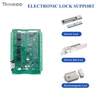 Thinmoo - Panel de Control de Acceso Biométrico en la Nube, 4 Controladores de Puerta, TCP/IP/RFID/Wiegand, Sistema Operativo Android 11, 10000 Usuarios, Pantalla LCD, Reinicio