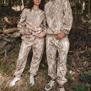 Produttore mimetico in tinta unita oversize <span class=keywords><strong>girocollo</strong></span> personalizzato Unisex da donna felpa con <span class=keywords><strong>girocollo</strong></span> da <span class=keywords><strong>uomo</strong></span> felpa con cappuccio - Product Image 3