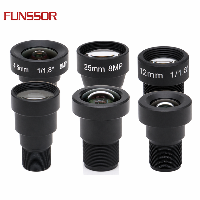 25mm 8MP 4K M12 Board Lens F1.6 1/1.8" Starlight IR650 Industrial Camera Lens for CCTV Machine Vision