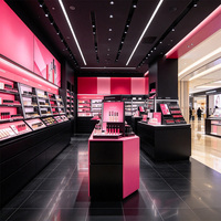 Kosmetik-Vitrine mit LED-Beleuchtung Maßgefertigtes Design Einzelhandels-Display Einfach zu Montierender Kosmetik-Ausstellungsschrank