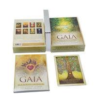 Baraja de cartas de oráculo personalizada OEM con hoja de plata de libro e hilo dorado Tarot impreso en papel Premium