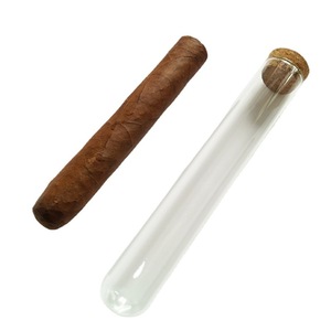 Humidificador de puros Tianjing Glass Test Tube de 80ml-180ml con tapa de corcho y base redonda para almacenamiento de puros - Product Image 5