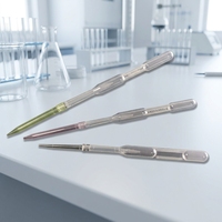 Pipettes de transfert jetables stériles individuelles transparentes à double bulbe, volume précis 50ul, 80ul, 100ul